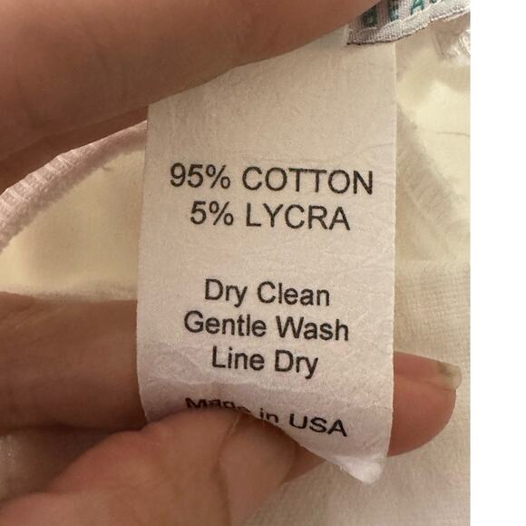 Charlotte Kellogg white straight legs flat front pants size 10 - Picture 4 of 10